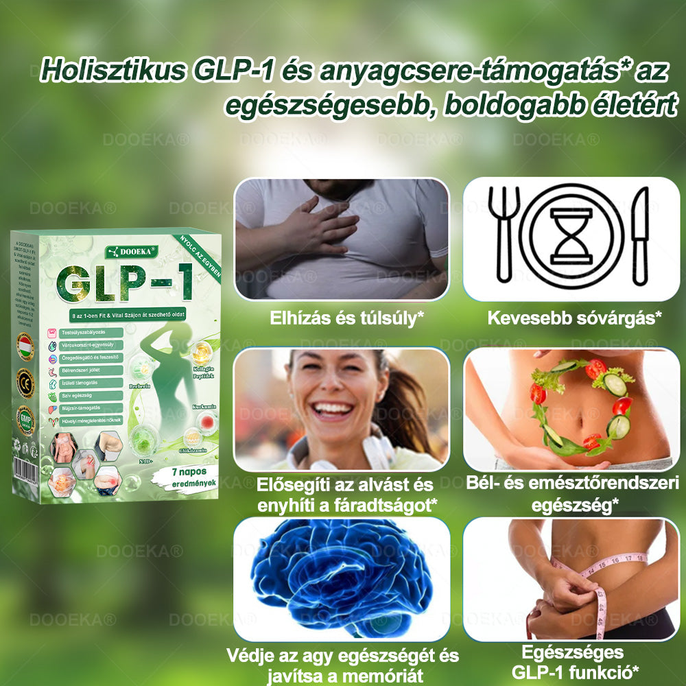 🏥DOOEKA® GLP-1 8 az 1-ben Fit & Vital Szájon át szedhető oldat – Napi egyszer, 7 nap alatt látható változás / Elhízás, szív- és érrendszeri egészség, cukorbetegség, alvási apnoe, bélrendszer egészsége, ízületi problémák és még sok más esetén