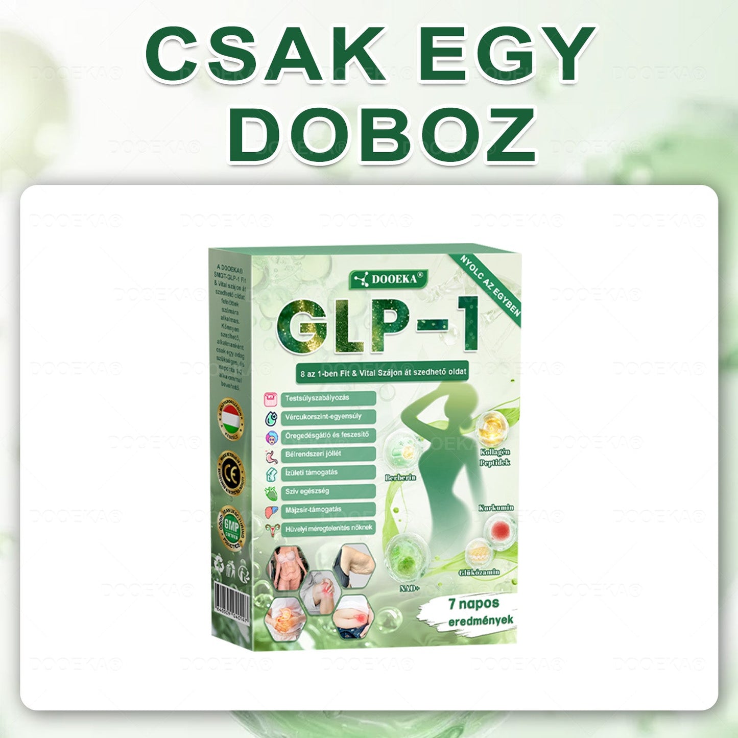 🏥DOOEKA® GLP-1 8 az 1-ben Fit & Vital Szájon át szedhető oldat – Napi egyszer, 7 nap alatt látható változás / Elhízás, szív- és érrendszeri egészség, cukorbetegség, alvási apnoe, bélrendszer egészsége, ízületi problémák és még sok más esetén